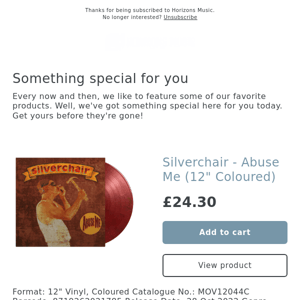 OUT THIS WEEK! FIVE SILVERCHAIR NUMBERED COLOURED VINYL RELEASES