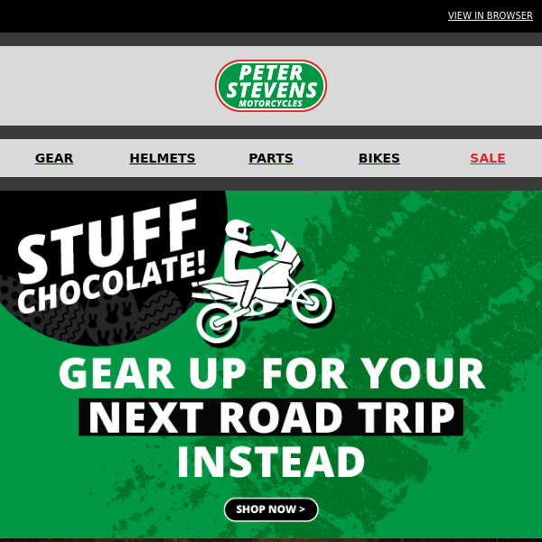 STUFF CHOCOLATE! - Gear Up For Your Next Road Trip Instead