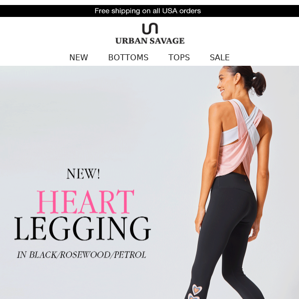 JUST LANDED: Heart Legging in Rosewood!