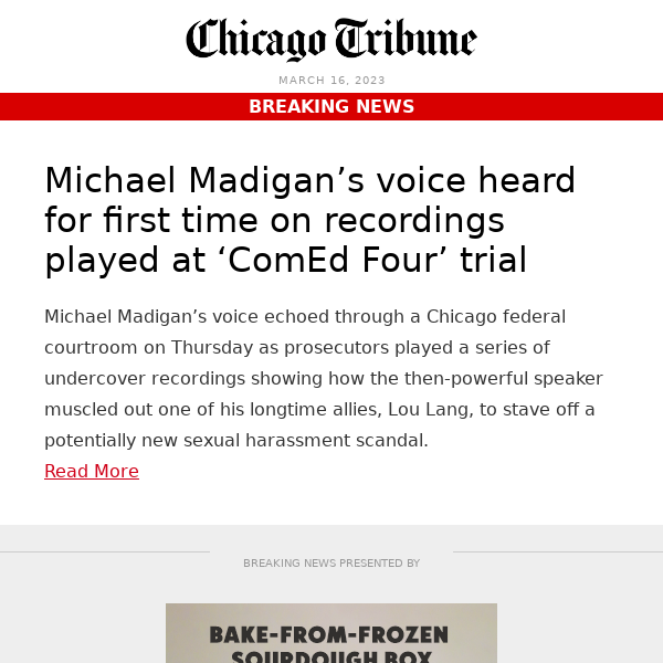 Madigan’s voice heard for first time on recordings played at ‘ComEd Four’ trial