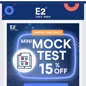 Still thinking about a Mock Test? Take 15% off 🔥