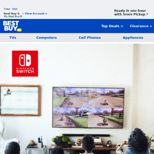 Best Buy, bring everyone together with the Nintendo Switch – OLED Model.