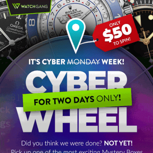 The Mystery Cyber Wheel IS ON RIGHT NOW!