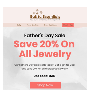 🤩 Shop the Father's Day Sale and Save 20% 🤩