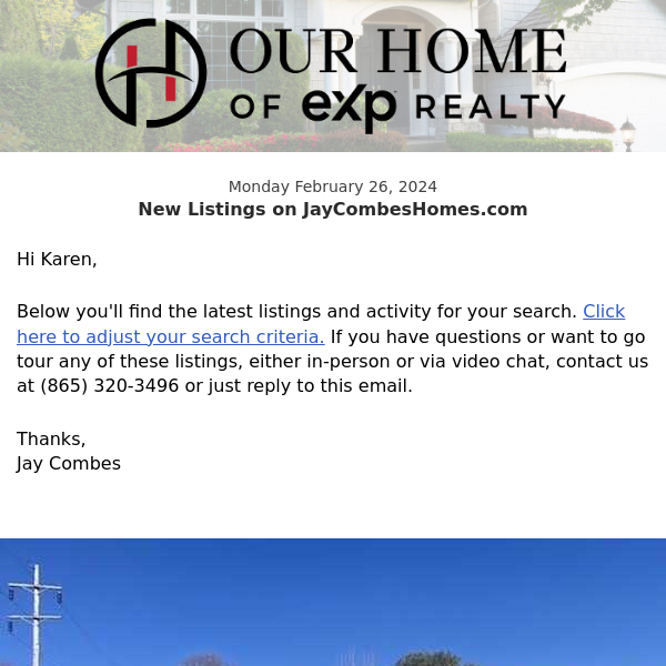 New Property Listings on JayCombesHomes.com