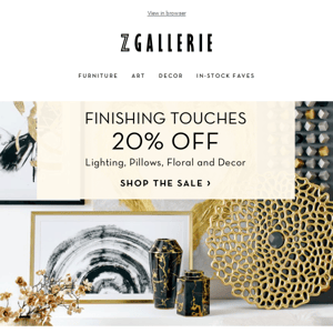 Small Details, Big Statements | 20% Off Decor