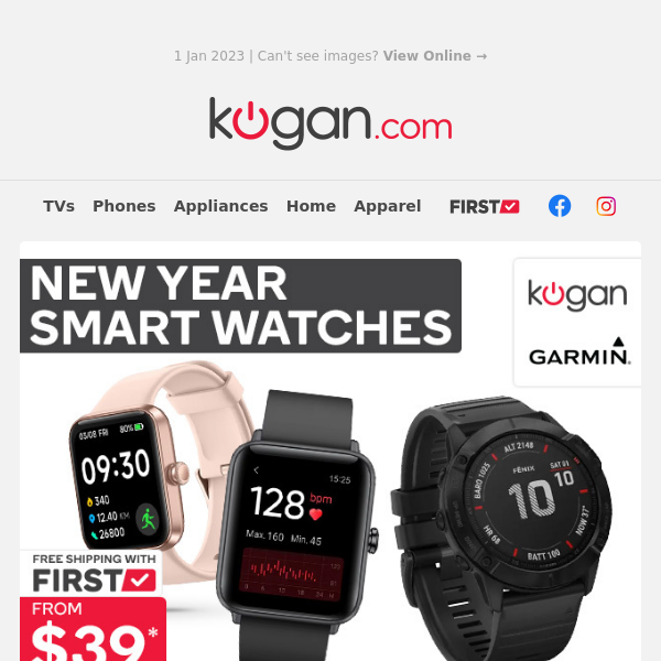 ⌚ New Year, New Smart Watches from $39.99*