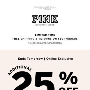 Enjoy 25% off sale styles