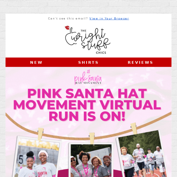 🏃🏻‍♀️Pink Santa Hat Virtual Run is on!