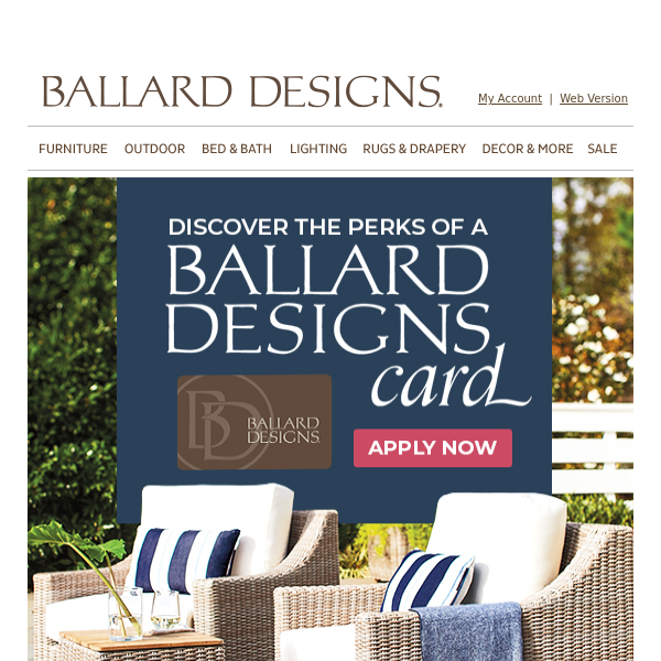 Apply for a Ballard Designs credit card