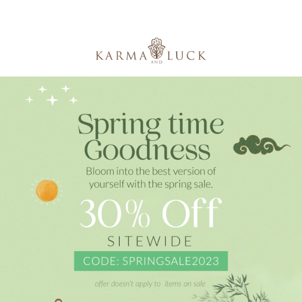 Spring into Savings - Enjoy 30% OFF Sitewide! 🌸
