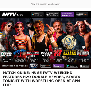 8 Events Stream LIVE on IWTV this week!