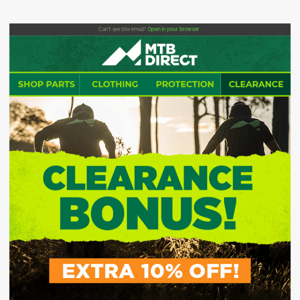 CLEARANCE BONUS 💥 Extra 10% OFF Clearance Gear!