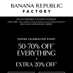 This is your very last chance for 50-70% off everything