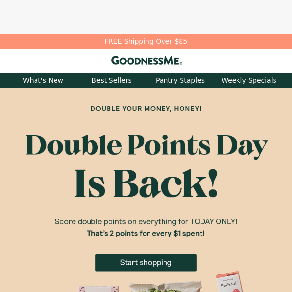 Double Points Day is BACK