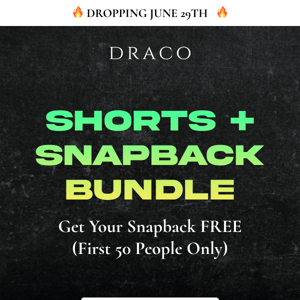 Claim your FREE Draco snapback 🧢