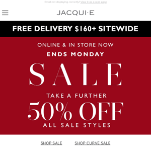 Now Take 50% Off All Sale Styles!