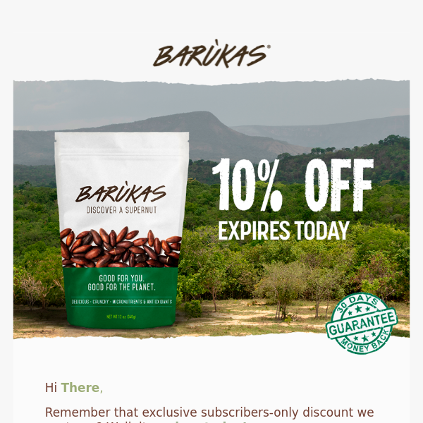 Hi there, 10% OFF expires today!