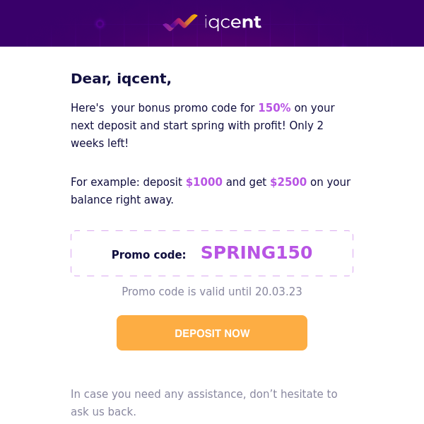 ☀️ Spring is here! 150% Bonus to start off right
