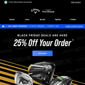 Black Friday STARTS TODAY! Get 25% Off Your Order!