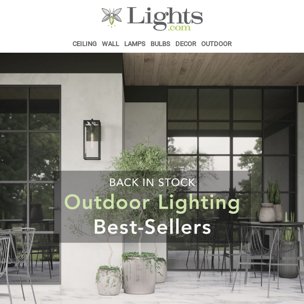 Outdoor Lighting - Back in Stock! 💡 | Lights.com