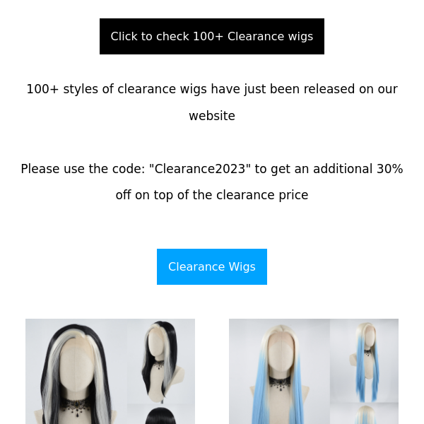 Weekendwigs Clearance Wigs 2023