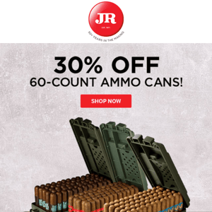 Resupply your humidor with 60-count ammo cans!