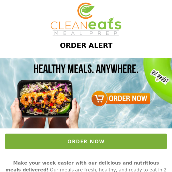 ORDER Alert from Clean Eats 😃 Place your order today for upcoming week! Check out these 3 SPECIALS!