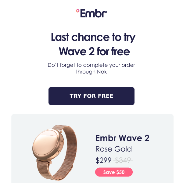 Hurry and get the Embr Wave 2 with $0 down