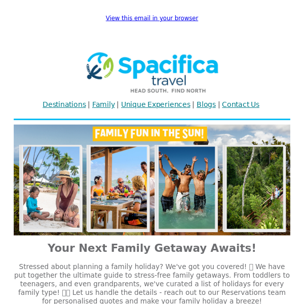 Want a stress free family holiday?👨‍👩‍👧‍👦🏝️