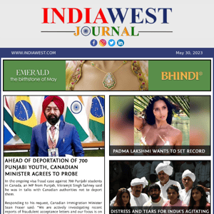 IndiaWest: Today's News, 30 May 2023