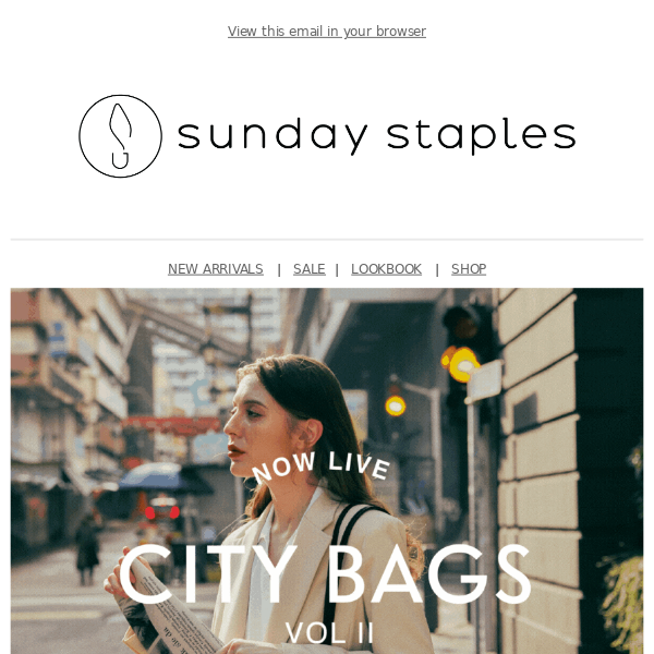 CITY BAGS: VOL 2 | now live 🛒
