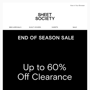 Up to 60% off Clearance ends tonight.
