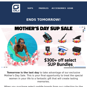 Mother's Day Sale Ends Tomorrow 🗓