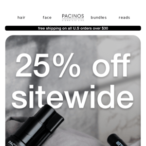 Veteran's Day Sale: 25% OFF Sitewide!