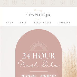 24 HOUR FLASH SALE! 🙌