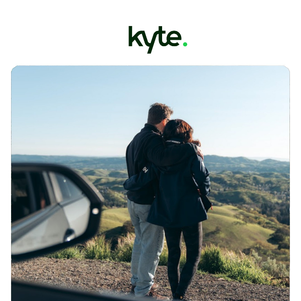 Get $30 off and book your Kyte this weekend.