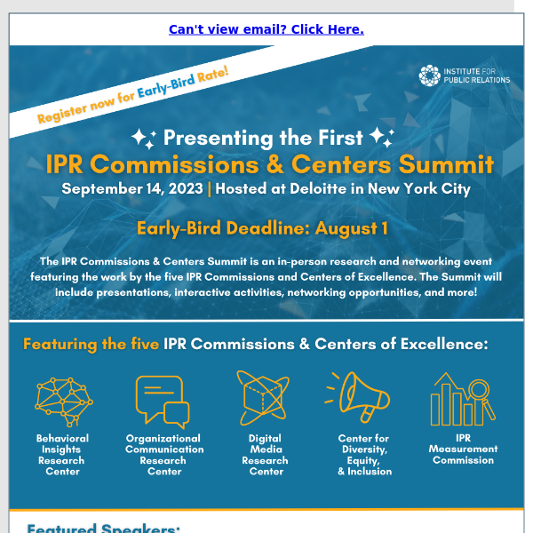 Early-Bird Registration Open for IPR Research Summit in New York City 🍎🏙✨