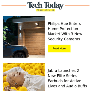 Philips Hue Security Cameras, Jabra Elite Series Earbuds, and More