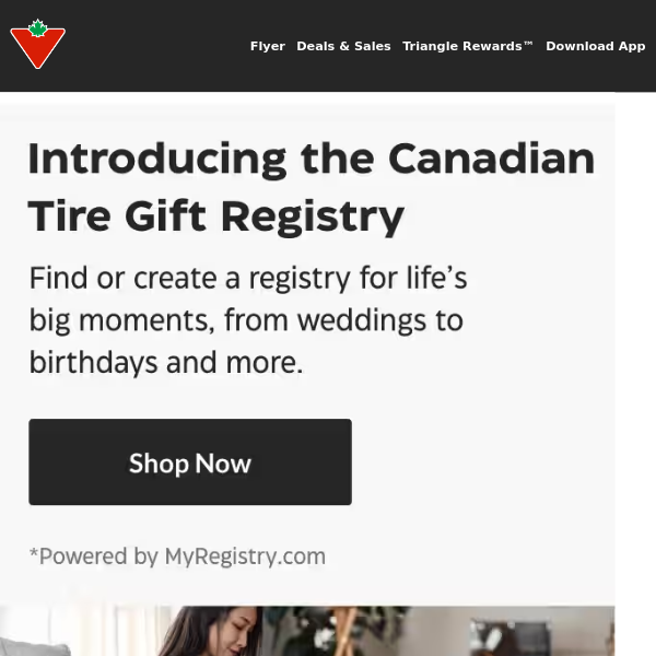🎁 Say hello to the Canadian Tire Gift Registry