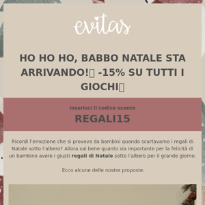 HO HO HO, BABBO NATALE STA ARRIVANDO!🎅 -15% SU TUTTI I GIOCHI🎁🌲