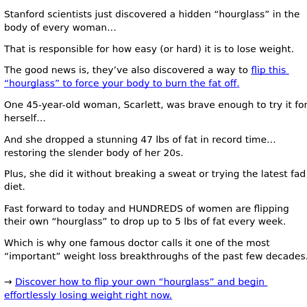 Woman drops 47 lbs… Stanford scientists stunned
