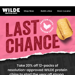 ⏰ Last Chance: Dive into the New Year with 20% Off WILDE Chips!