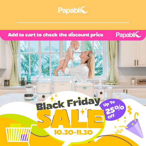 🥳⚡️Up to 25 %! Papablic Black Friday Sale has begun! 🎉