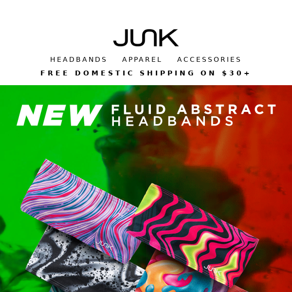 6 New Fluid Abstract Design Headbands!