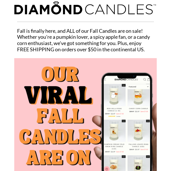 ALL FALL CANDLES ARE ON SALE! 🍁