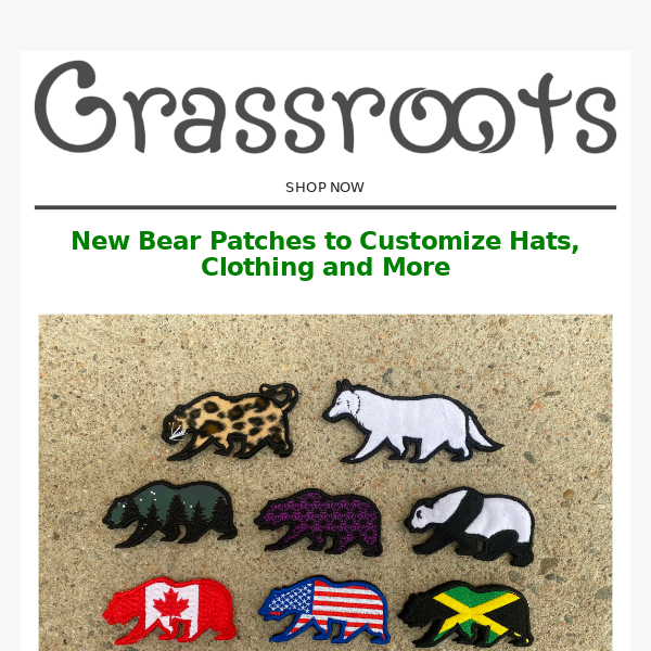 New Bear Patches to Customize Hats and Clothing