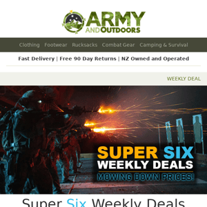 Super Six 🎯 Weekly Deals - up to 50% OFF