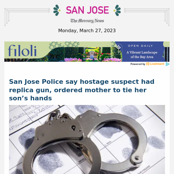 San Jose Police say hostage suspect had replica gun, ordered mother to tie her son’s hands