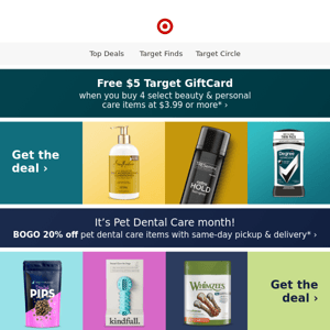 FREE Target GiftCard with beauty & personal care purchase 🎉